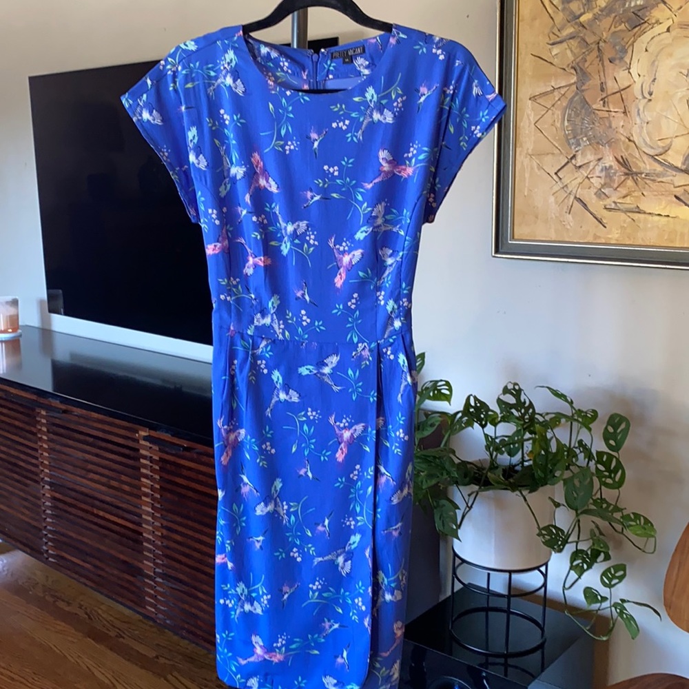 Pretty Vacant Tea Dress with Bird design